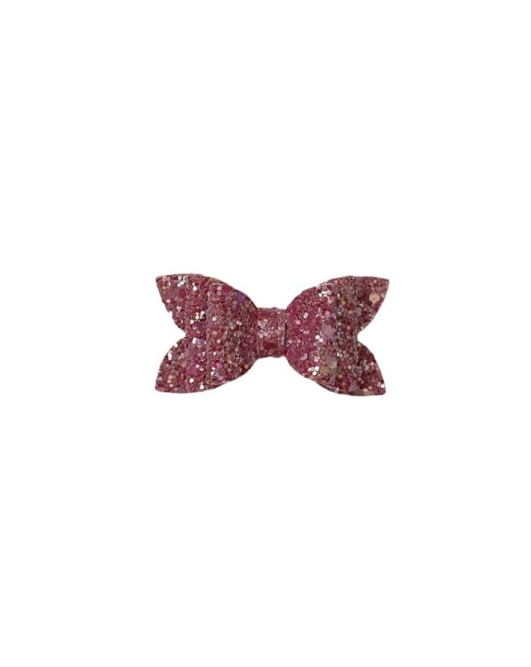 2.5” Plum Glitter Bow - Image 2