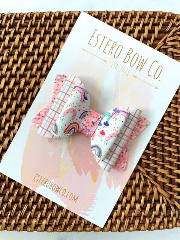 3.5” Rainbow Hair Bow
