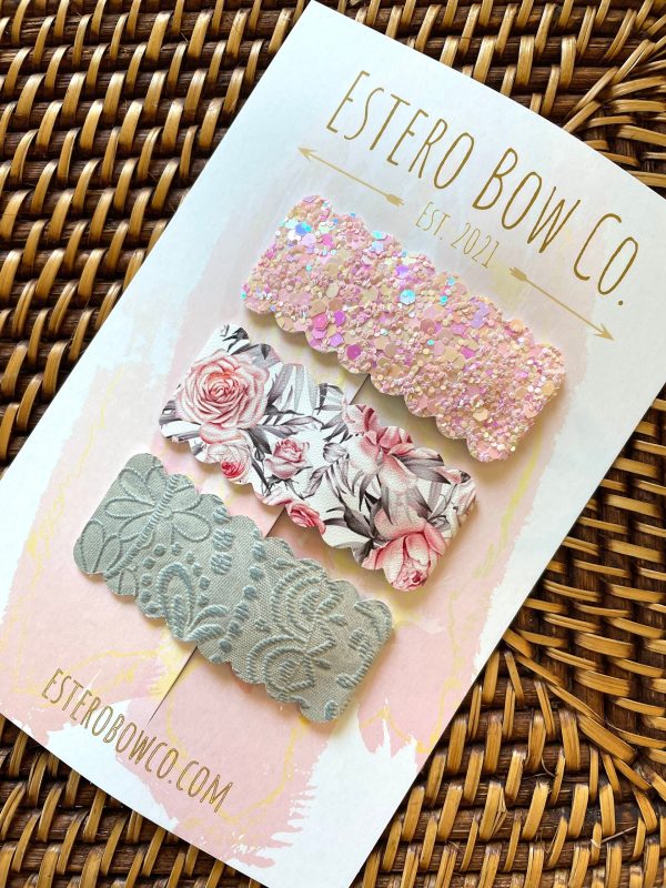 Vintage Rose Snap Clip Set - Image 2