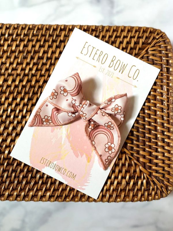 Floral Rainbow Mini Fable Bow - Image 3