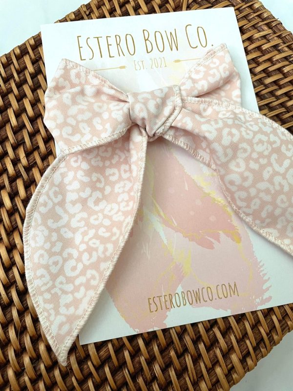 Neutral Leopard Print Fable Bow - Image 3