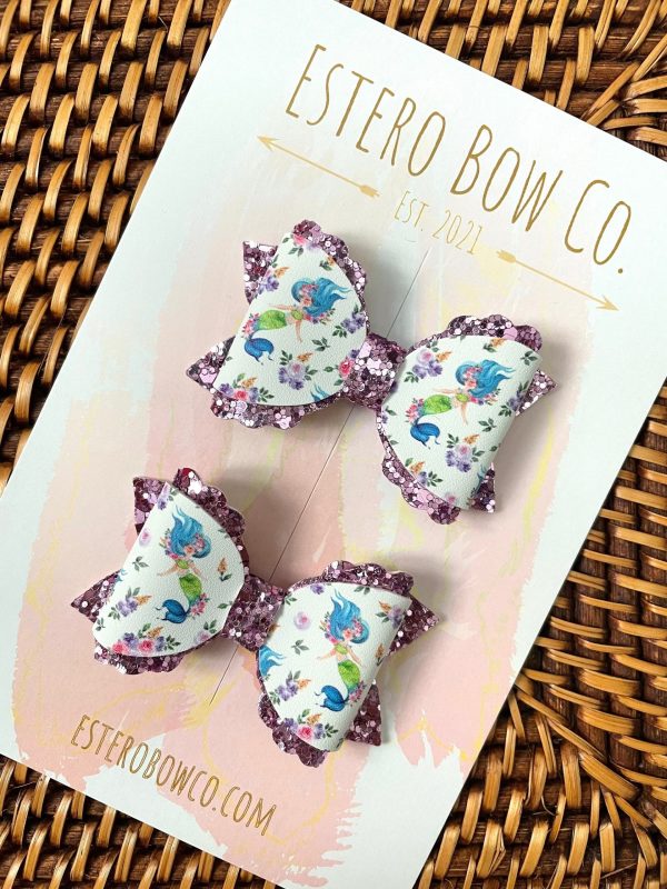 2.5” Mermaid Pigtail Bows - Image 2