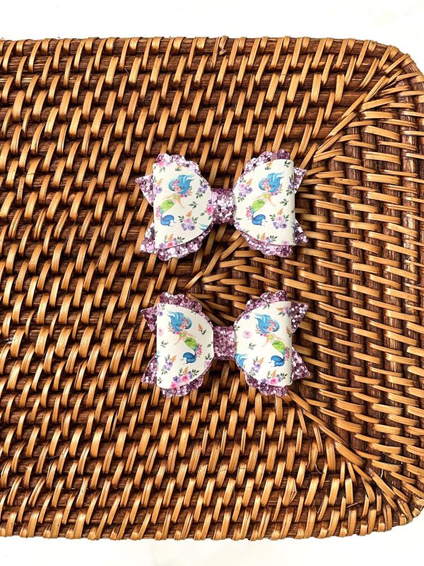 2.5” Mermaid Pigtail Bows - Image 3