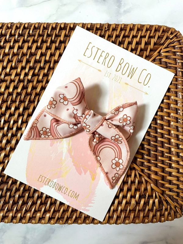 Floral Rainbow Mini Fable Bow - Image 2