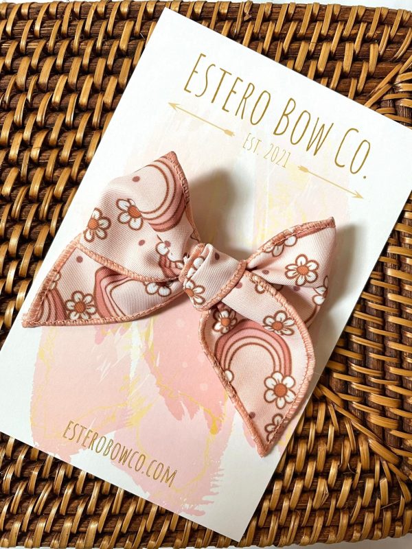 Floral Rainbow Mini Fable Bow