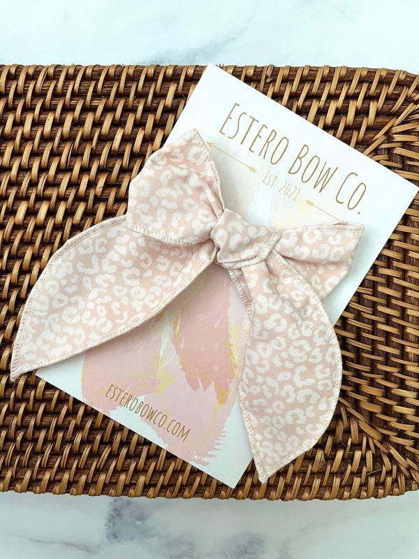 Neutral Leopard Print Fable Bow