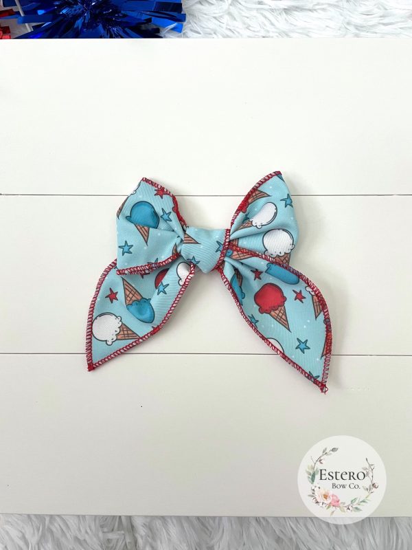 4th of July Ice Cream Fable Bow