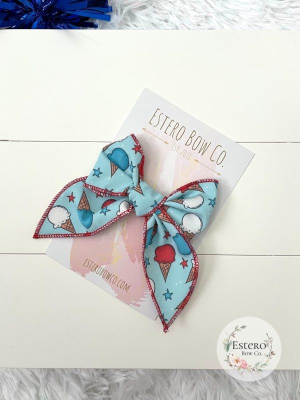 4th of July Ice Cream Fable Bow - Image 2