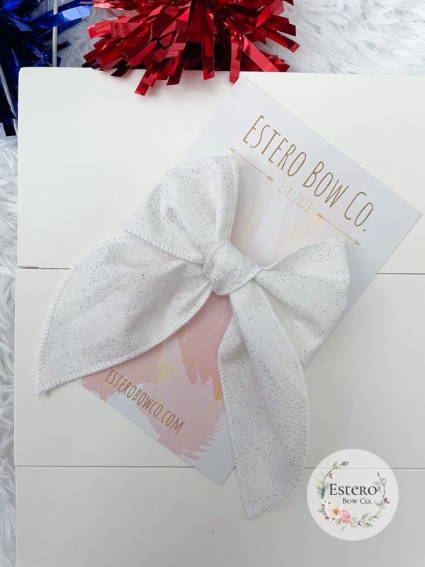 White Sparkle Fable Bow - Image 2