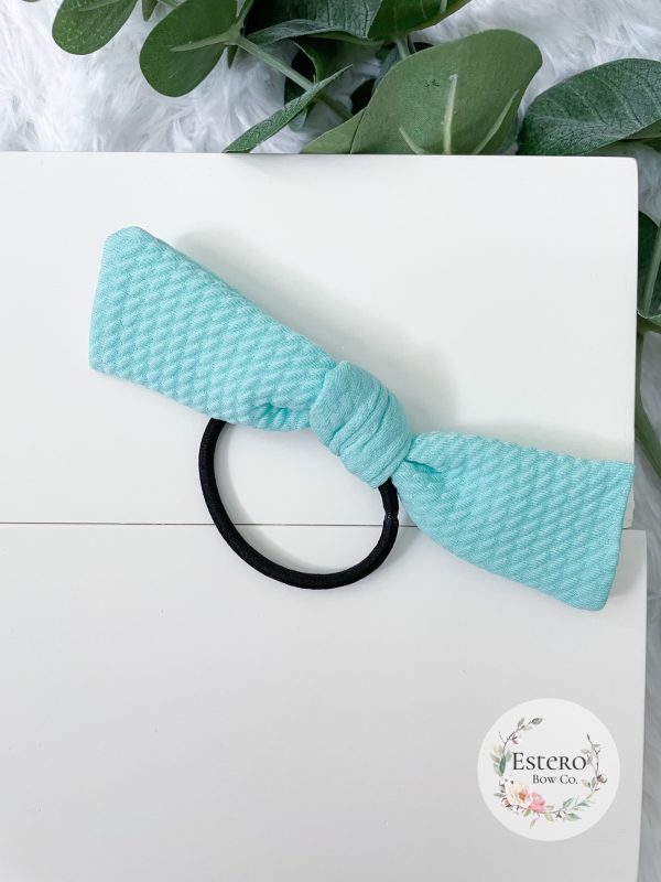 Aqua Knotted Hair Tie