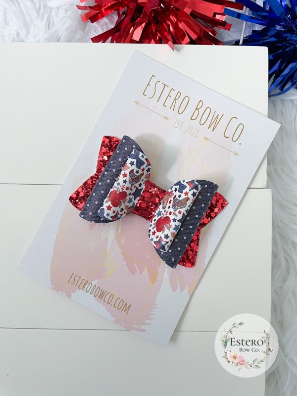 3.5” 4th and Farm Hair Bow - Image 2