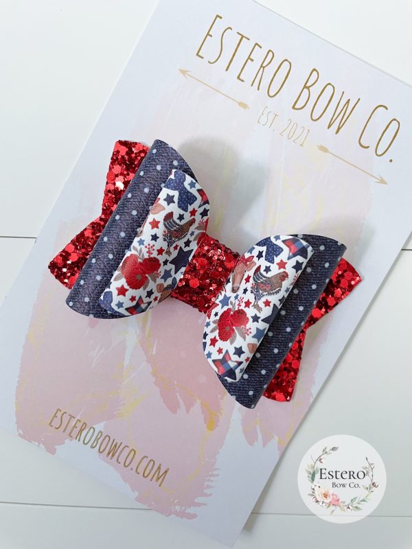 3.5” 4th and Farm Hair Bow - Image 3
