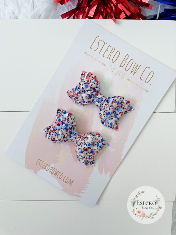 2.5” 4th of July Pigtail Bows - Image 2