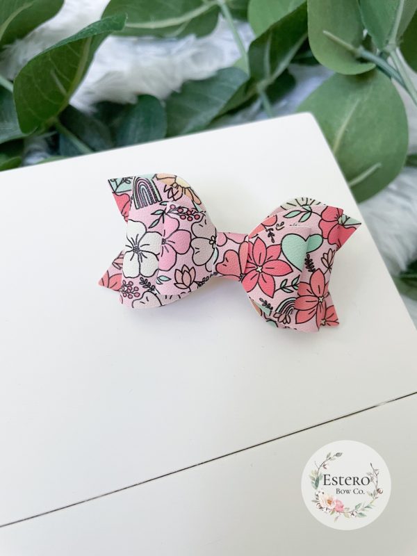 2.5" Summer Floral Hair Bow