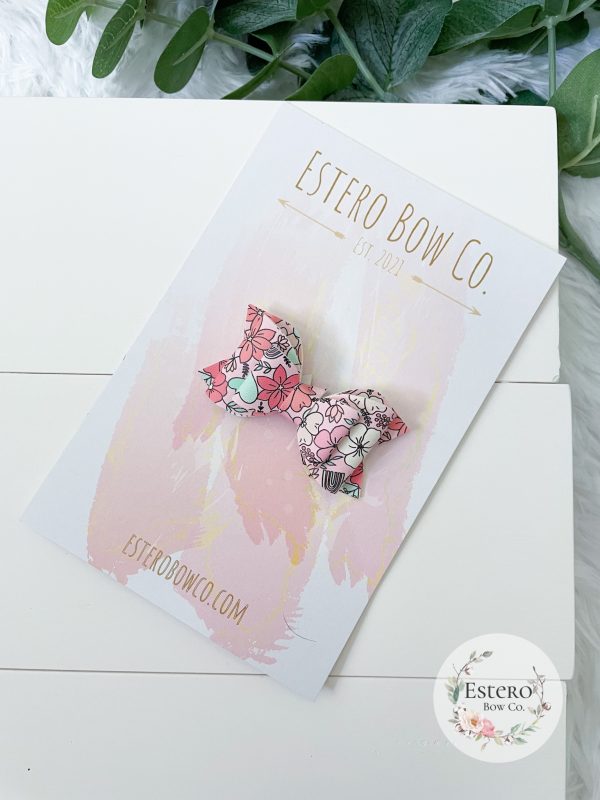 2.5" Summer Floral Hair Bow - Image 2