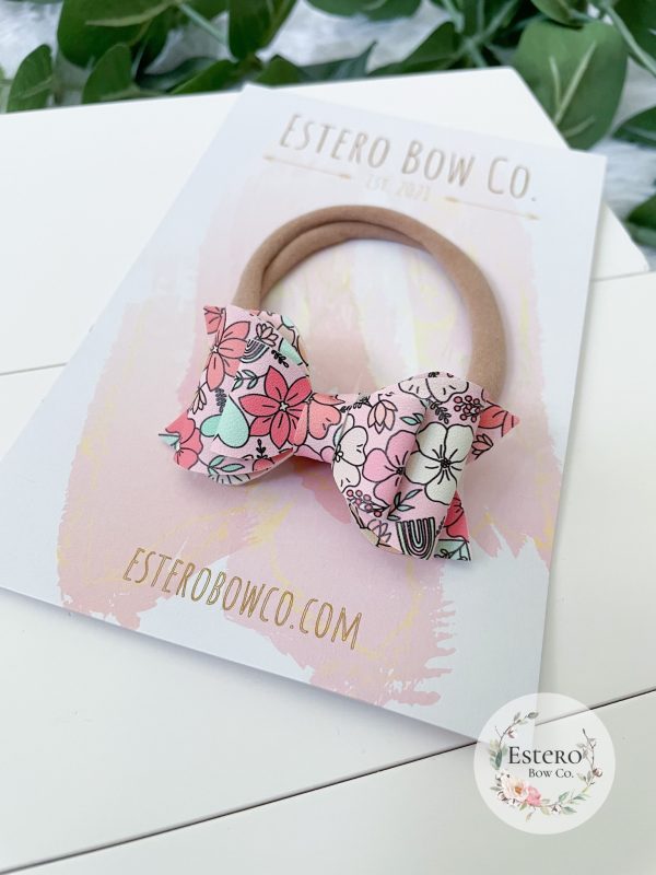 2.5" Summer Floral Hair Bow - Image 3