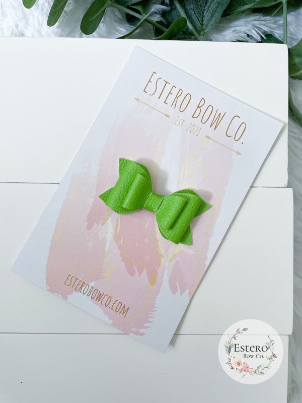 2.5" Bright Summer Green Hair Bow