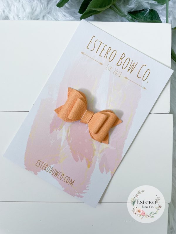 2.5" Bright Summer Orange Hair Bow