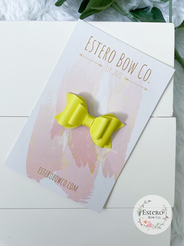 2.5" Bright Summer Yellow Hair Bow - Image 2