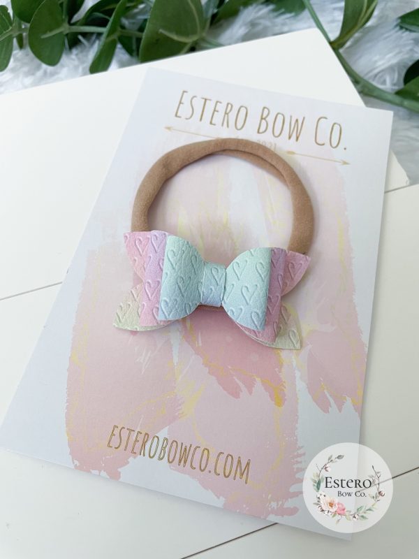 2.5" Ombre Hearts Hair Bow - Image 3