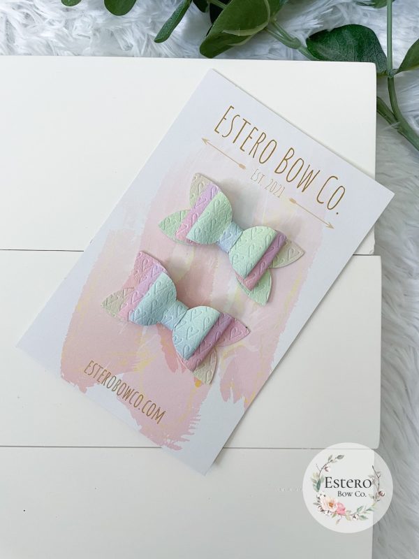 2.5" Ombre Hearts Hair Bow - Image 2