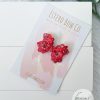 2.5" Scalloped Pinch Red Bandana Bow - Image 4
