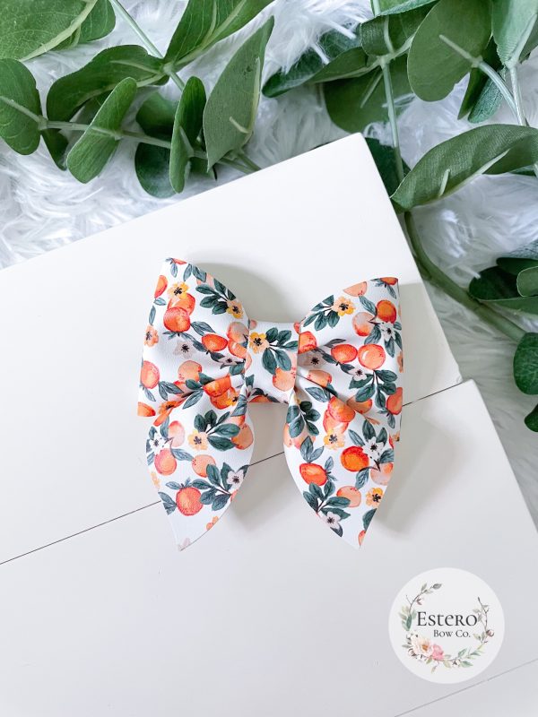 3.5” Oranges Sailor Bow
