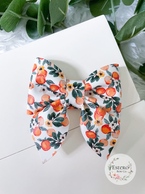 3.5” Oranges Sailor Bow - Image 2