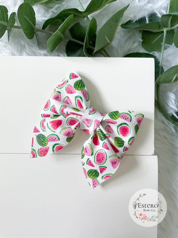 3.5” Watermelon Sailor Bow