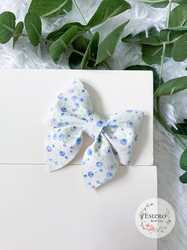 3.5” Blueberries Sailor Bow - Image 3