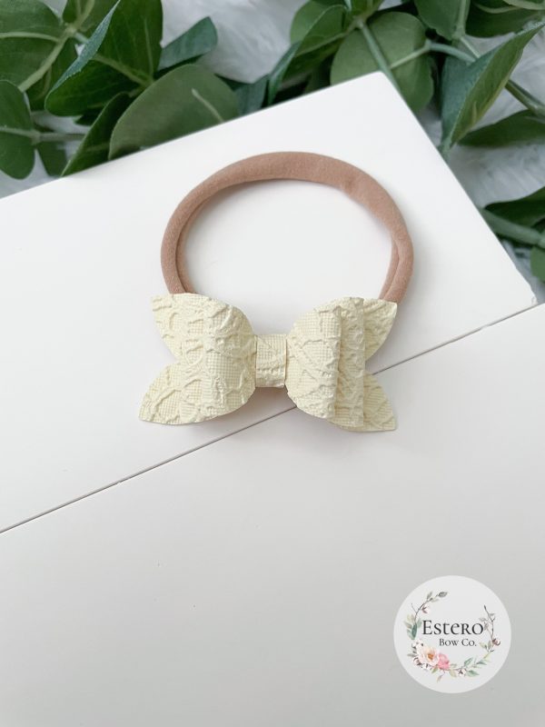 2.5" Pastel Yellow Hair Bow - Image 2