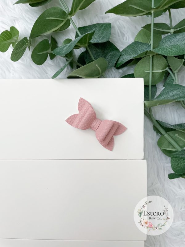 2.5" Blush Pink Hair Bow - Image 3