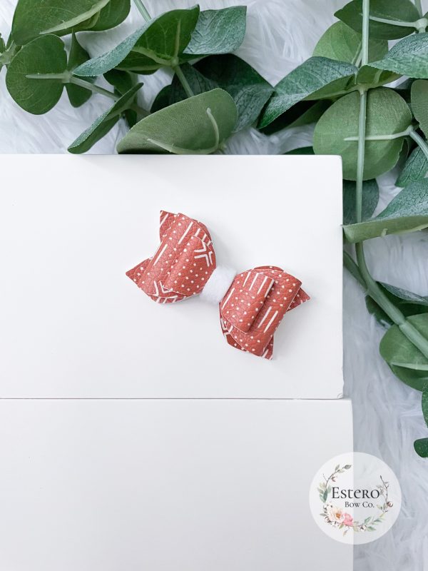 2.5" Boho Cinnamon Hair Bow