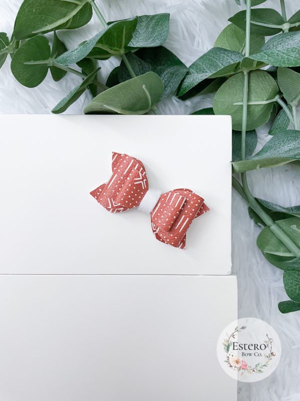 2.5" Boho Cinnamon Hair Bow - Image 3