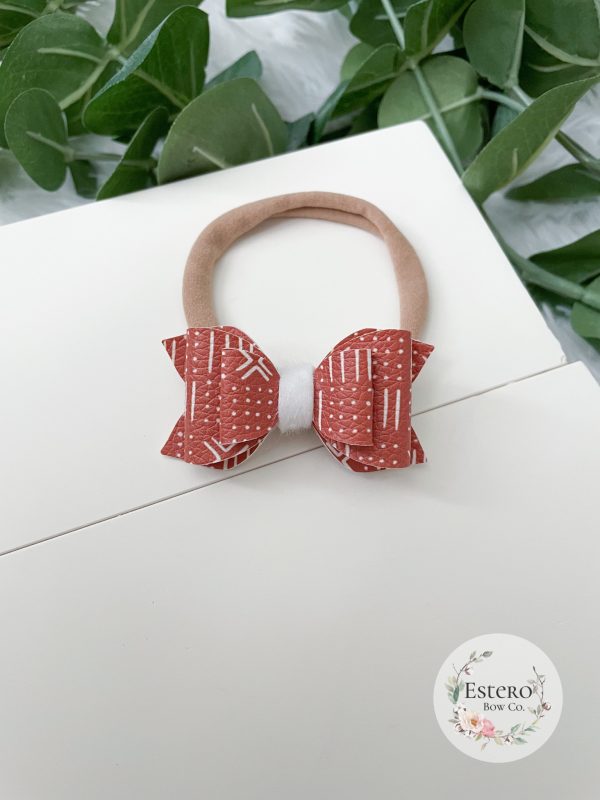 2.5" Boho Cinnamon Hair Bow - Image 2