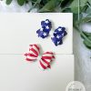 2.5" Scalloped Pinch 4th of July Pigtail Bows - Image 2