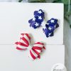 2.5" Scalloped Pinch 4th of July Pigtail Bows