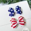 2.5" Scalloped Pinch 4th of July Pigtail Bows - Image 3