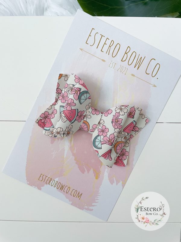 3.5” Summer Fruit Hair Bow - Image 3