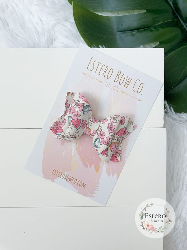 3.5” Summer Fruit Hair Bow - Image 4
