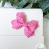 3.5” Pink Leopard Print Hair Bow