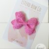 3.5” Pink Leopard Print Hair Bow - Image 4