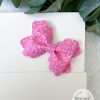 3.5” Pink Leopard Print Hair Bow - Image 3