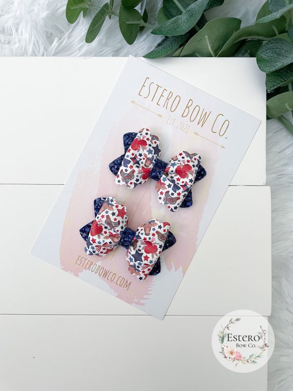 2.5" 4th and Farm Pigtail Bows - Image 2