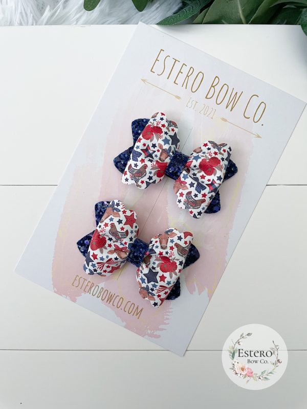 2.5" 4th and Farm Pigtail Bows - Image 3