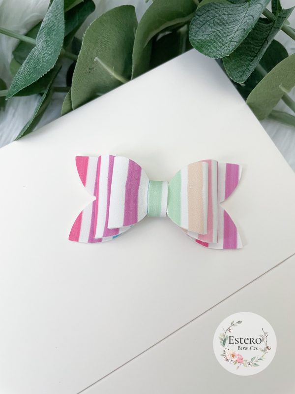 2.5" Watercolor Stripes Hair Bow