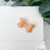 1.72” Bright Summer Orange Hair Bow - Image 2