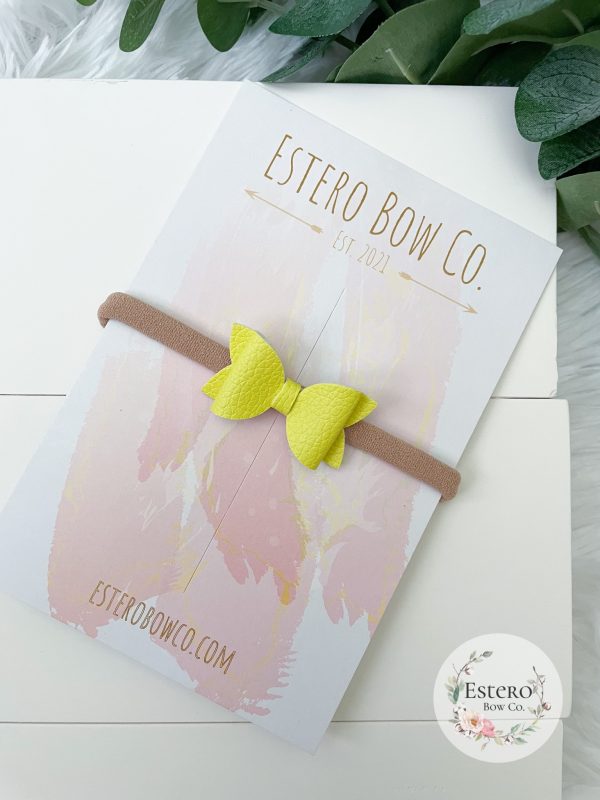 1.72” Bright Summer Yellow Hair Bow - Image 2