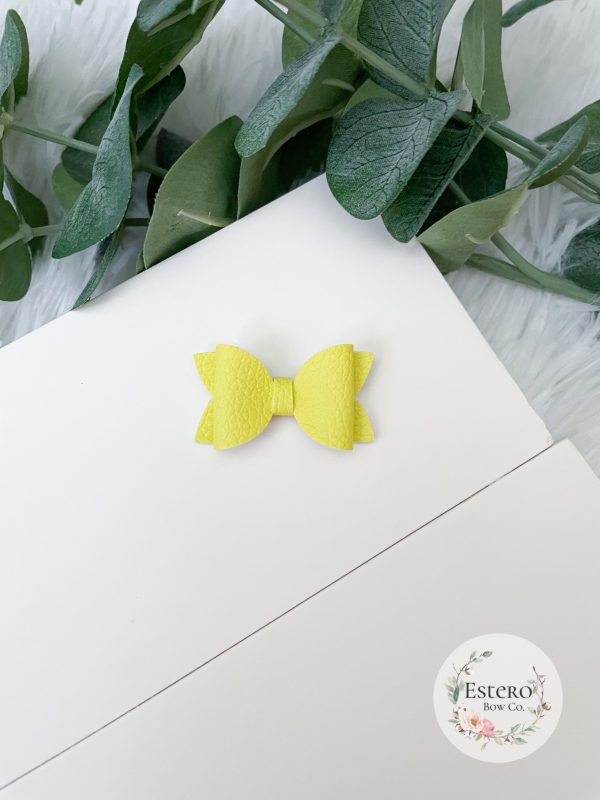 1.72” Bright Summer Yellow Hair Bow - Image 4