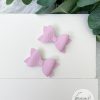 1.72” Pink Vegan Leather Pigtail Bows